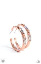 Load image into Gallery viewer, Glitzy by Association Copper Blockbuster Hoop Earrings