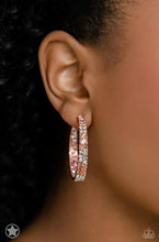 Load image into Gallery viewer, Glitzy by Association Copper Blockbuster Hoop Earrings