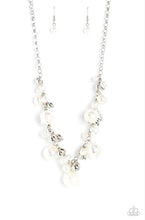Load image into Gallery viewer, Scratched Shimmer White Necklace