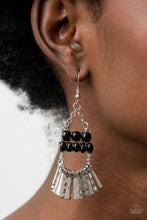 Load image into Gallery viewer, A Flare For Fierceness Black Earrings