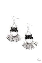 Load image into Gallery viewer, A Flare For Fierceness Black Earrings