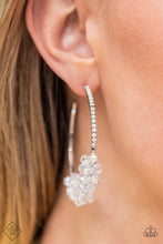Load image into Gallery viewer, Bubble-Bursting Bling White Hoop Earrings