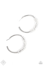 Load image into Gallery viewer, Bubble-Bursting Bling White Hoop Earrings