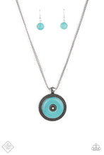 Load image into Gallery viewer, Epicenter of Attention Blue Turquoise Necklace