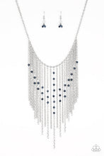 Load image into Gallery viewer, First Class Fringe Blue Necklace
