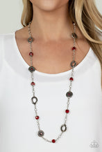 Load image into Gallery viewer, Glammed Up Goals Red Necklace