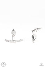 Load image into Gallery viewer, Glowing Glimmer White Rhinestone Post Jacket Earrings
