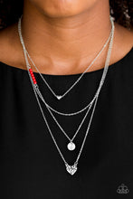 Load image into Gallery viewer, Gypsy Heart Red Necklace