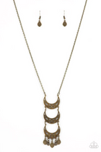 Load image into Gallery viewer, Half-Moon Child Brass Necklace