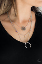 Load image into Gallery viewer, Lunar Lotus Purple Necklace