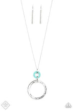 Load image into Gallery viewer, Optical Illusion Blue Turquoise Necklace
