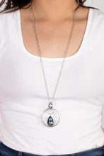 Load image into Gallery viewer, Swinging Shimmer Blue Necklace