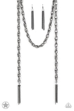 Load image into Gallery viewer, Scarfed for Attention (Gunmetal) Black Necklace
