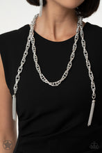 Load image into Gallery viewer, Scarfed for Attention Silver Necklace
