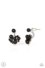Load image into Gallery viewer, Star-Studded Success Black Post Jacket Earrings