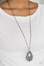 Load image into Gallery viewer, Stop, Teardrop and Roll Purple Necklace