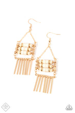 Load image into Gallery viewer, Tribal Tapestry Gold Earrings