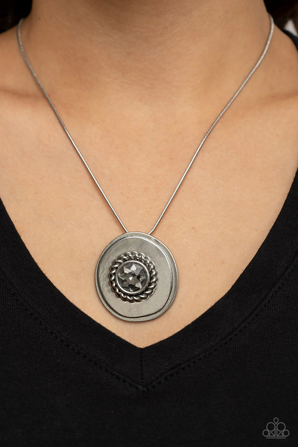 Make Me a Medallion-aire Silver Necklace
