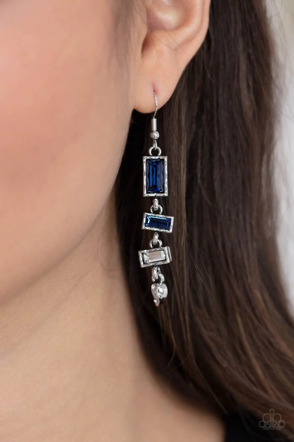 Modern Day Artifact Blue Earrings