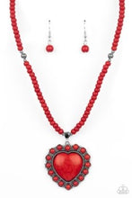 Load image into Gallery viewer, A Heart Of Stone Red Necklace
