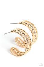 Load image into Gallery viewer, Dotted Darling Gold Hoop Earrings
