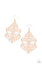 Load image into Gallery viewer, Festive Foliage Rose Gold Earrings
