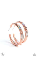 Load image into Gallery viewer, Glitzy by Association Copper Blockbuster Hoop Earrings
