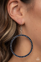 Load image into Gallery viewer, Head-Turning Halo Blue Earrings
