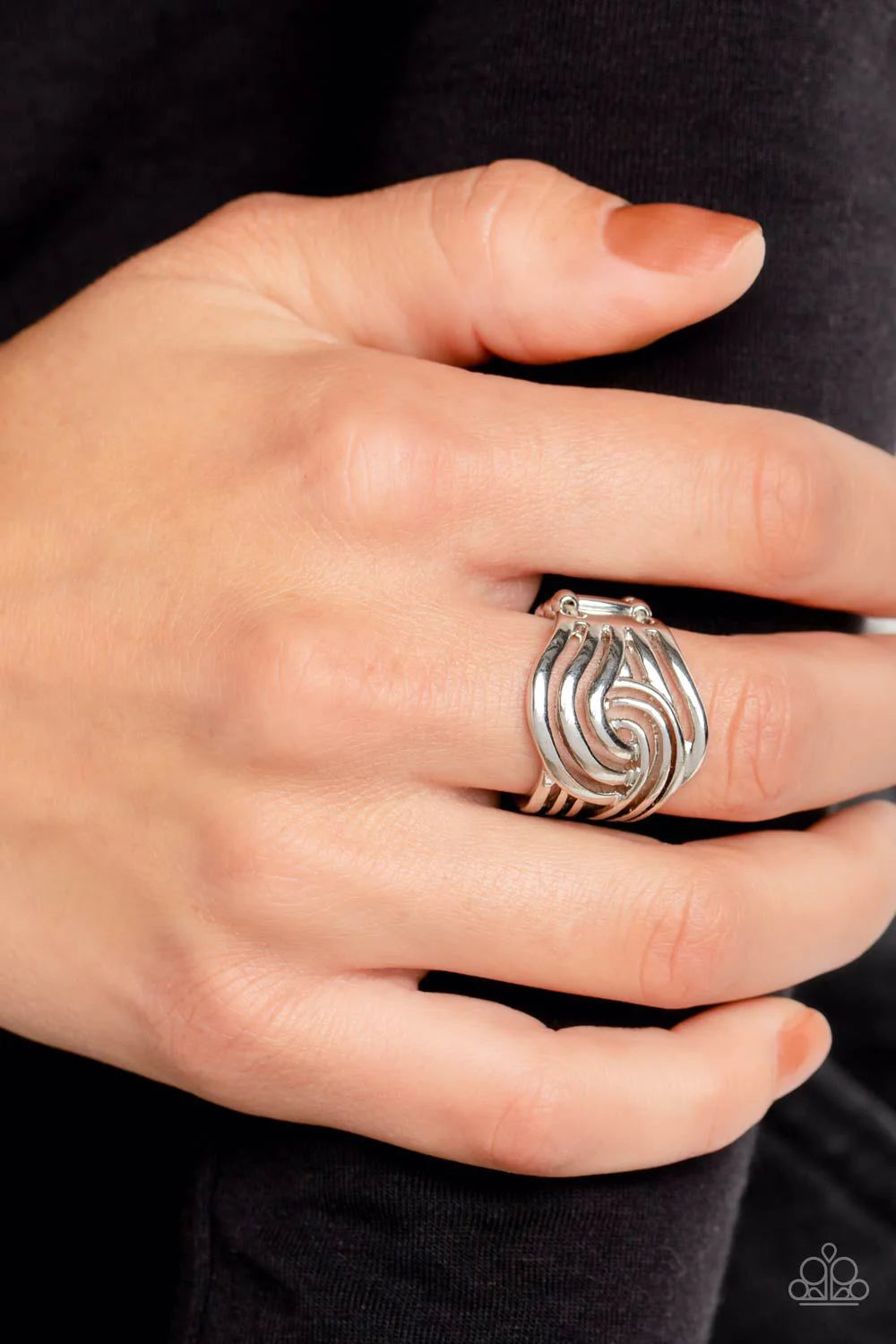 Interlocked Insignia Silver Ring