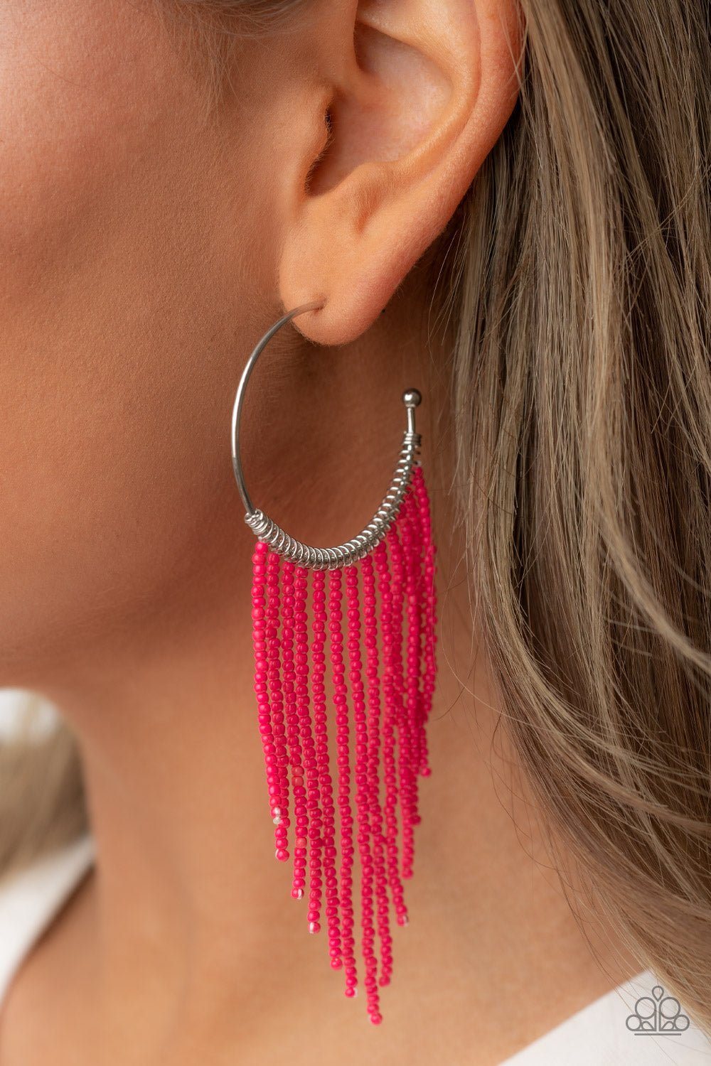 Saguaro Breeze Pink Hoop Earrings
