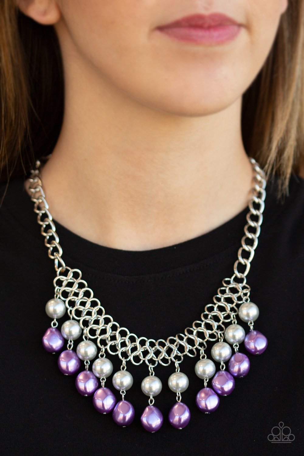 5th Avenue Fleek Purple Multi Necklace