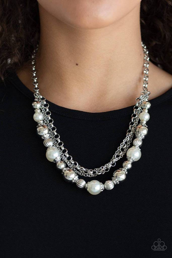 5th Avenue Romance White Pearl Necklace