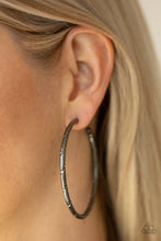Load image into Gallery viewer, A Double Take Black Hoop Earrings
