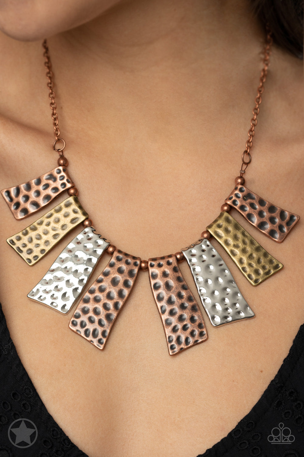 A Fan of the Tribe Copper Blockbuster Necklace