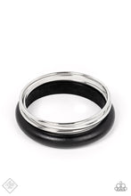 Load image into Gallery viewer, Adventurous Attitude Black Bangle Bracelet
