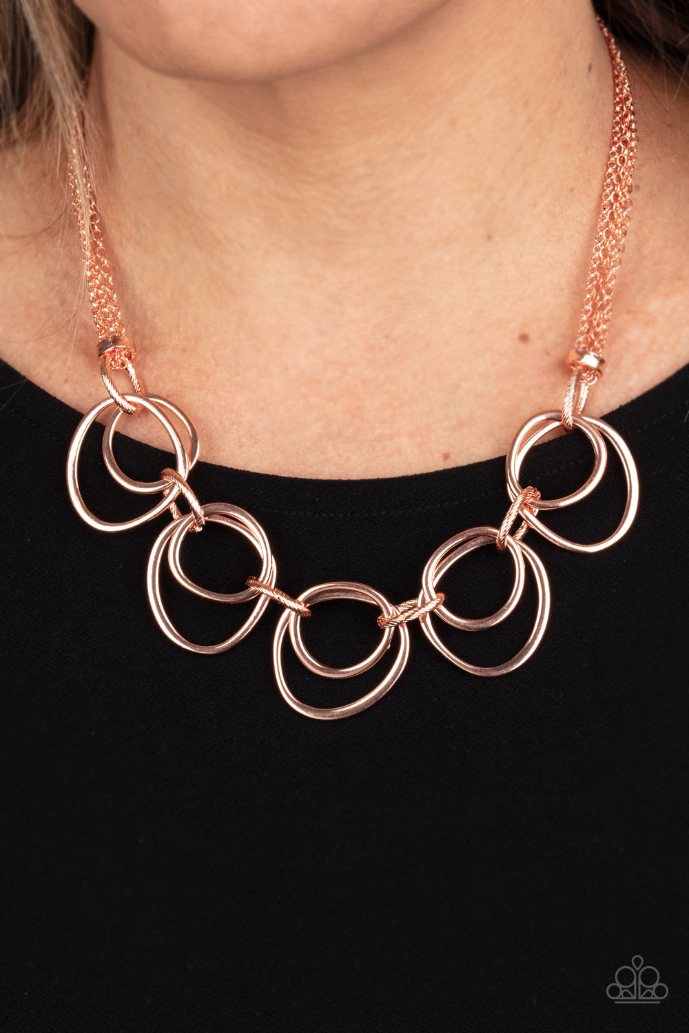 Asymmetrical Adornment Copper Necklace