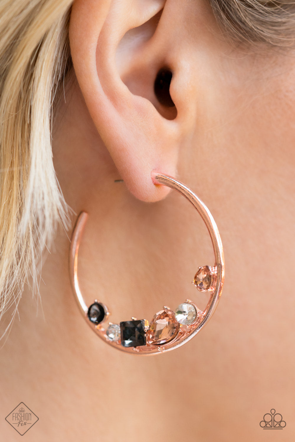 Attractive Allure Rose Gold Hoop Earrings