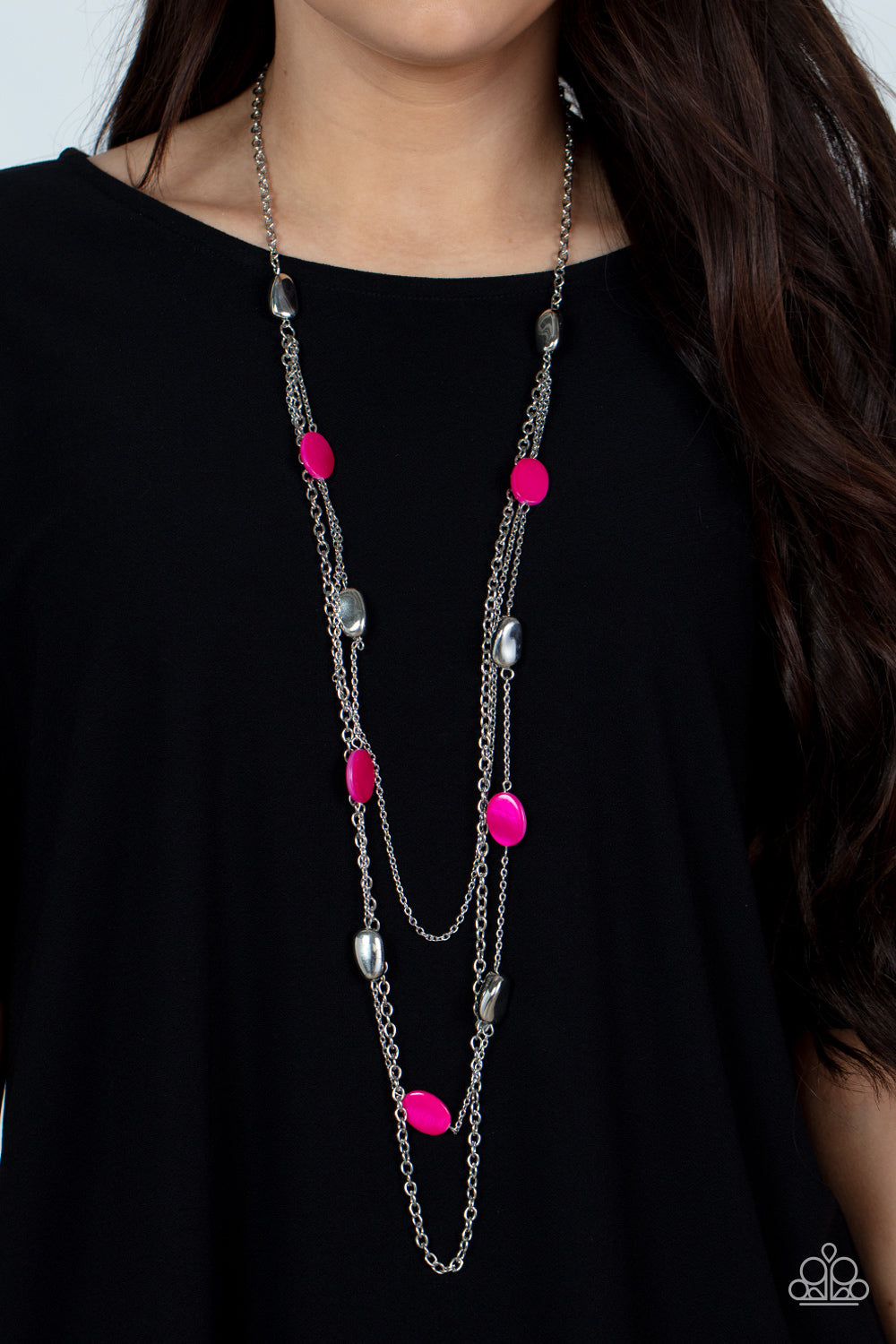 Barefoot and Beachbound Pink Necklace