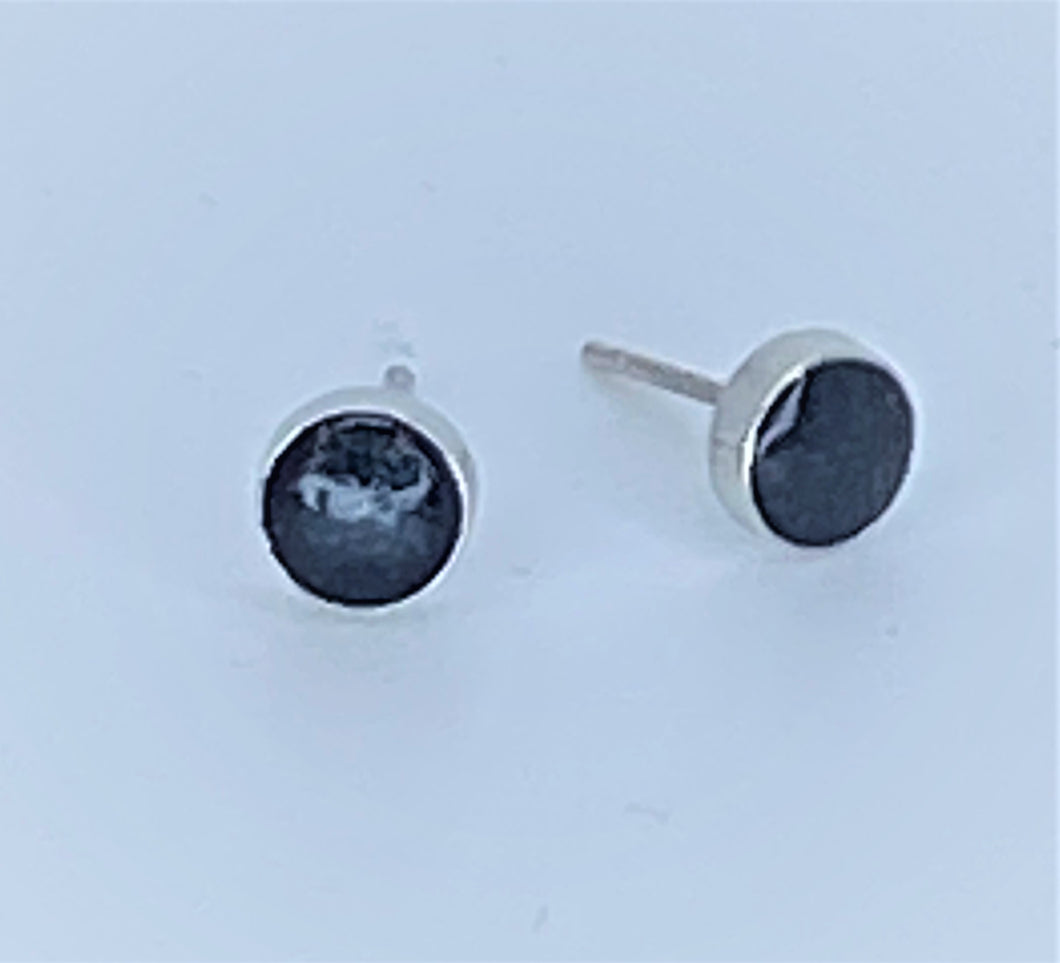 Glitter Black Stud Starlet Shimmer Earrings