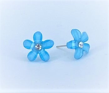Flower Blue Starlet Shimmer Earrings