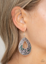 Load image into Gallery viewer, Botanical Butterfly Green Earrings
