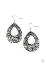 Load image into Gallery viewer, Botanical Butterfly Green Earrings
