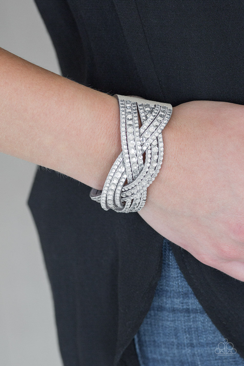 Bring On The Bling Silver Urban Wrap Bracelet