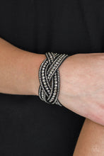 Load image into Gallery viewer, Bring On The Bling Black Urban Wrap Bracelet
