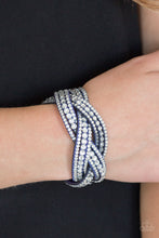 Load image into Gallery viewer, Bring On The Bling Blue Urban Wrap Bracelet
