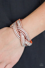 Load image into Gallery viewer, Bring On The Bling Orange Urban Wrap Bracelet
