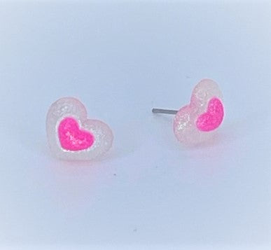 Candy Heart Hot Pink Starlet Shimmer Earrings