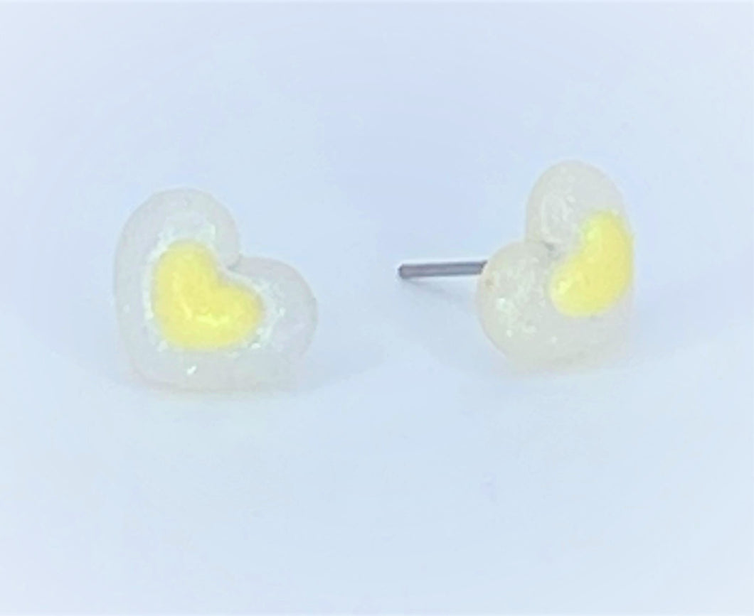 Candy Heart Yellow Starlet Shimmer Earrings