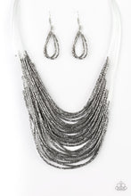 Load image into Gallery viewer, Catwalk Queen Black and Gunmetal Necklace
