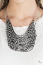 Load image into Gallery viewer, Catwalk Queen Black and Gunmetal Necklace
